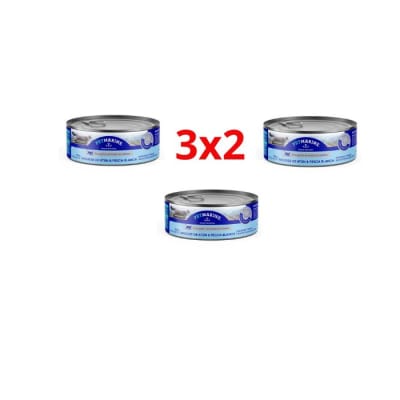 Pack 3x2 Petmarine Gato Mousse Atun y Pescado Blanco Lata (156gr)1