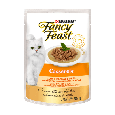 Alimento Humedo Gato Fancy Feast Casserole Pollo y Pavo Pouch