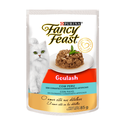 Alimento Humedo Gato Fancy Feast Goulash Pavo Pouch