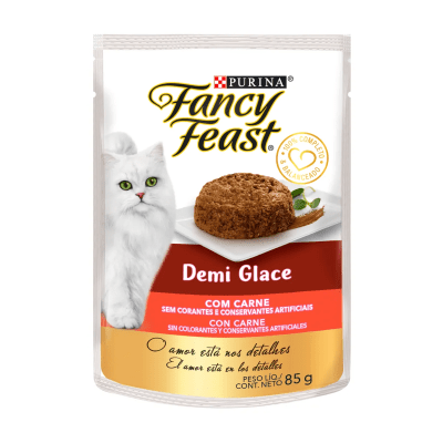 Alimento Humedo Gato Fancy Feast Demi Glace Carne Pouch (85g)1