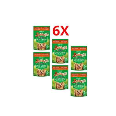 Pack 6x Alimento Humedo Perro Dog Chow Adulto Mini Carne Pouch
