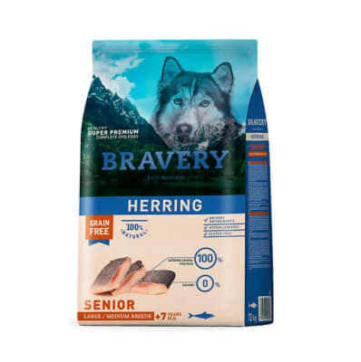 Alimento Perro Bravery Herring Senior Large and Medium (4kg)1