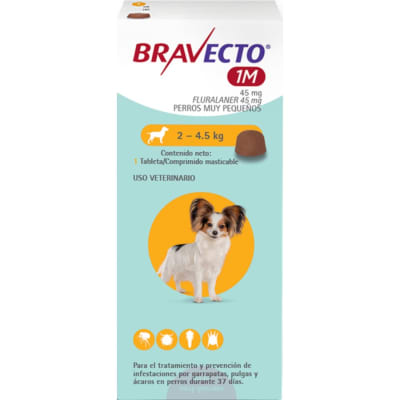 Antiparasitario Externo Bravecto 1M Perro 2-4.5kg
