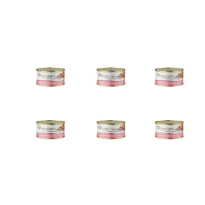 6x Applaws Gato Filete Atun Camaron con Caldito 70g