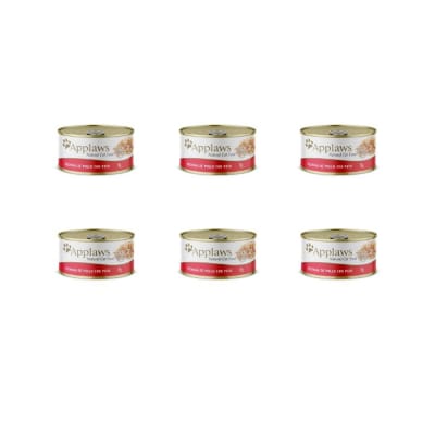 6x Applaws Gato Pechuga Pollo Pato con Caldito 70g