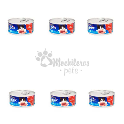 6x Purina Felix Pate Salmon Lata1
