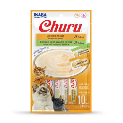 Churu Cat Pollo + Pollo y Ostiones 10 Tubos