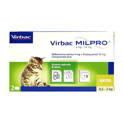 Virbac Milpro 4/10mg Gatos Hasta 2kg