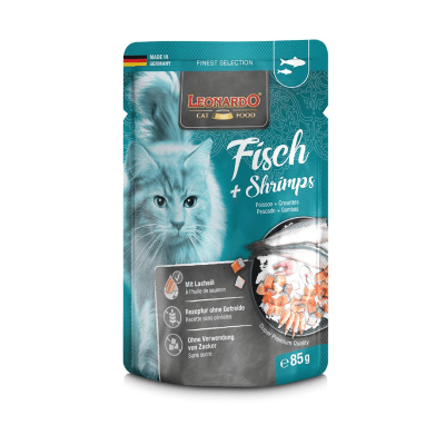 Leonardo Pouch Pescado y Camarones 85gr