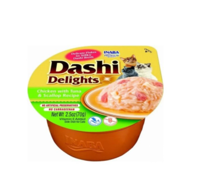 Churu Cat Dashi Delights Pollo Atun y Ostiones 70gr