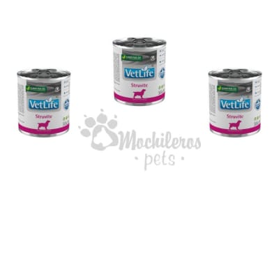 Pack 3x Vet Life WF Dog Struvite Lata 300gr