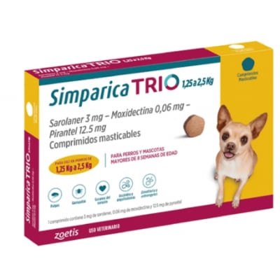 Simparica Trio 1.25 - 2.5kg 1 Comprimido1