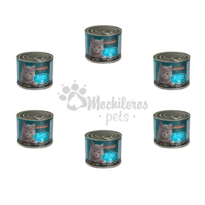 Pack 6x Leonardo Lata Quality Seleccion Kitten 200gr