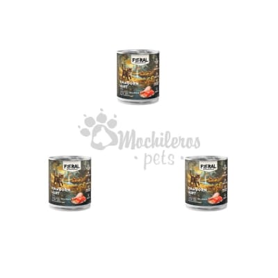 Pack 3x Feral Kitten Chicken and Salmon Pate 200g