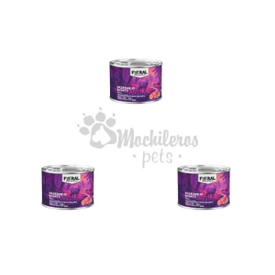 Pack 3x Feral Adult Mono Proteing Pork Pate 200g