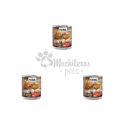 Pack 3x Feral Puppy Beef and Salmon Pate 400gr
