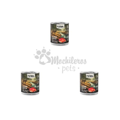 Pack 3x Feral Adult Dog Beef And Salmon Pate 400gr