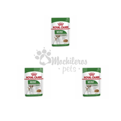 Pack 3x Royal Canin Dog Mini Adult Pouch 85gr
