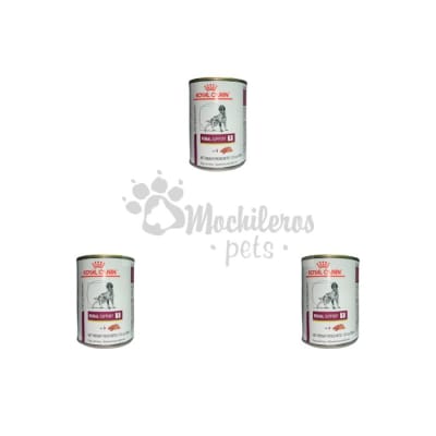 Pack 3x Royal Canin Dog Renal Support T Lata 379g