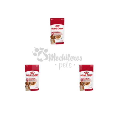 Pack 3x Royal Canin Dog Medium Adult Pouch 140gr1