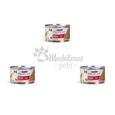 Pack 3x Pro Plan Cat Pollo y Arroz Lata 85g
