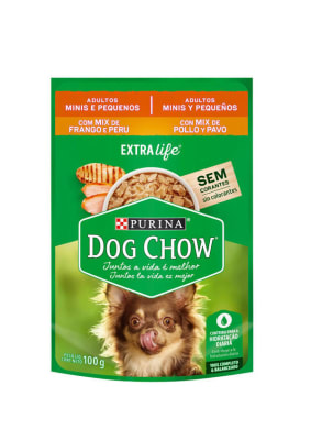 Alimento Humedo Perro Dog Chow Adulto Mini Pollo/Pavo Pouch (100gr)1