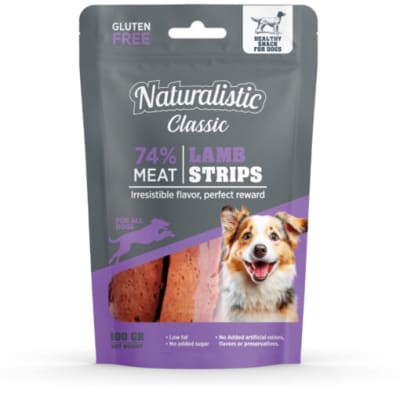 Snacks Perros Naturalistic Lamb Strips