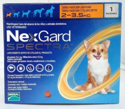 Antiparasitario Interno y Externo Perros Nexgard Spectra 2-3.5kg