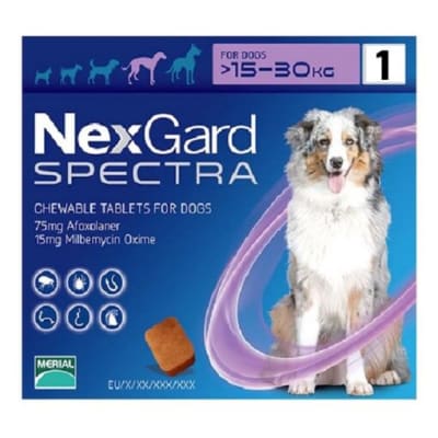 Antiparasitario Interno y Externo Perros Nexgard Spectra 15-30kg1