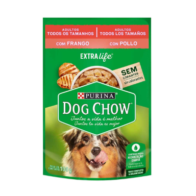 Alimento Humedo Perro Dog Chow Pouch Adulto Pollo