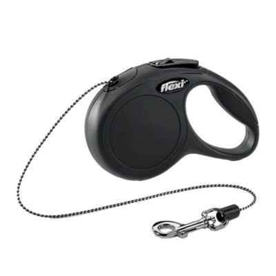 Correa Retráctil Flexi New Classic Negro Cordon