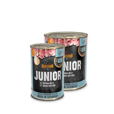 Alimento Humedo Perro Belcando Lata Junior Huevo/Ave (400g)