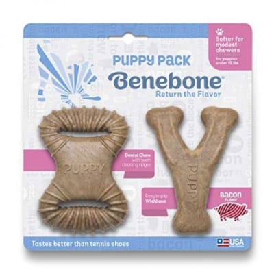 Juguete Perros Benebone Puppy 2-Pack Bacon1