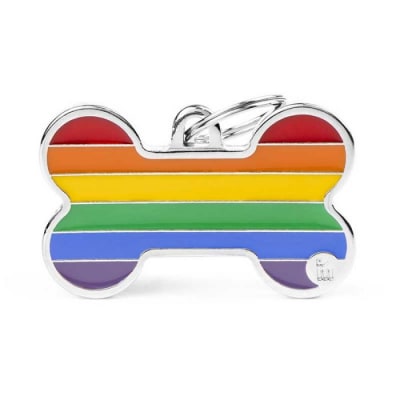 Placa My Family XL Bone Rainbow