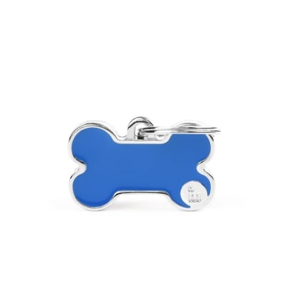 Placa My Family Small Bone Blue