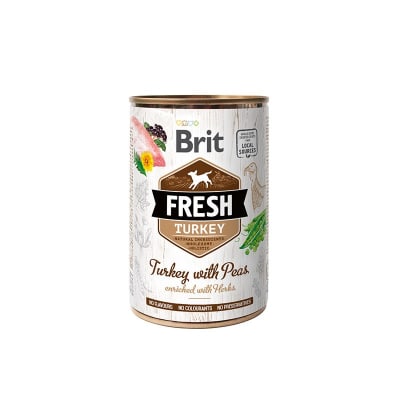 Alimento Humedo Perro Brit Fresh Turkey with Peas (400gr)