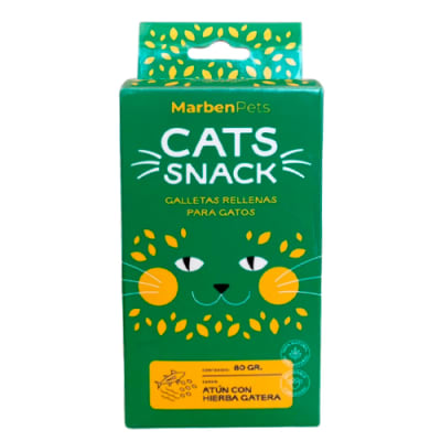 Marbenpets Cat Snack Galleta Rellena Atun con Hierba