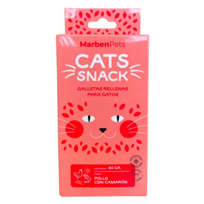 Marbenpets Cat Snack Galleta Rellena Pollo con Camaron