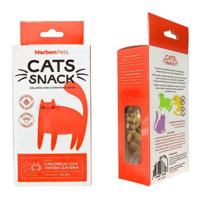 Marbenpets Cat Snack Galletas Cangrejo con Hierba