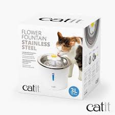Catit Fuente de Agua Gato Acero Inoxidable 3lts