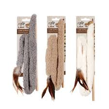 Juguete Gato Afp Varilla Madera Cuddle Tail Wand3