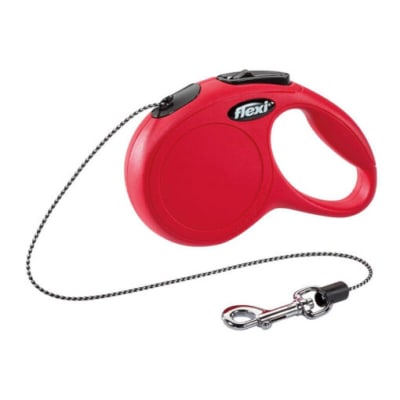 Correa Retractil Flexi New Classic Rojo Cordon1