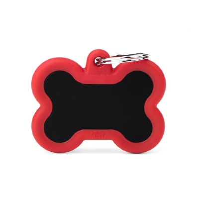 Placa My Family Black Bone Alu Red Rubber