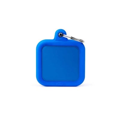 Placa My Family Blue Square Alu Blue Rubber