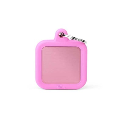 Placa My Family Pink Square Alu Pink Rubber1