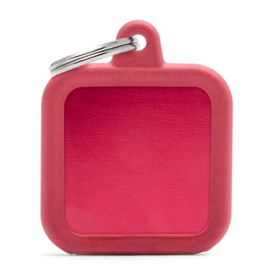 Placa My Family Red Square Alu Red Rubber 1 Und
