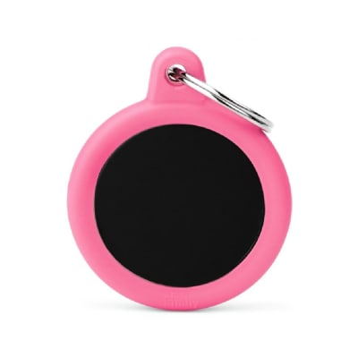 Placa My Family Black Circle Alu Pink Rubber