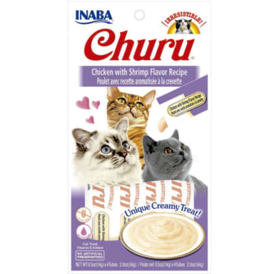 Snack Gato Churu Pollo con Camaron