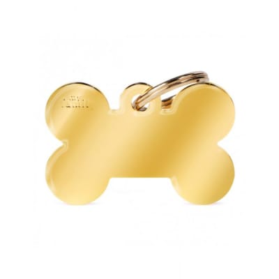 Placa My Family Big Bone Golden Brass1