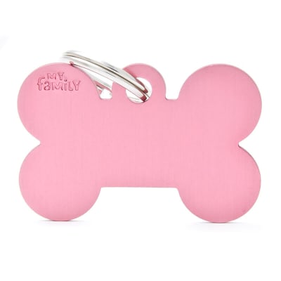 Placa My Family Big Bone Aluminum Pink